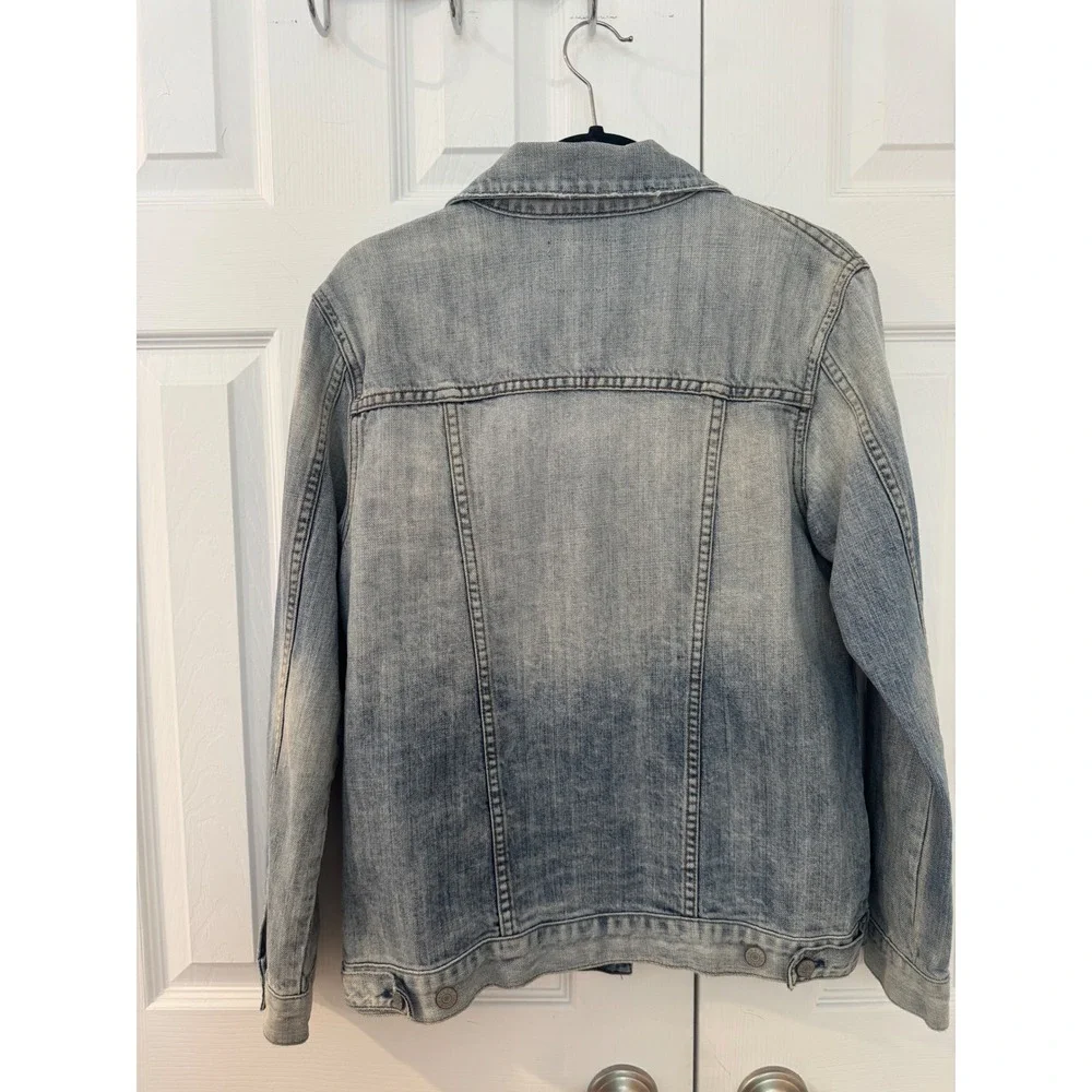 Rails Knox Distressed Denim Jacket Medium Light Wash 100% cotton Jacket Small